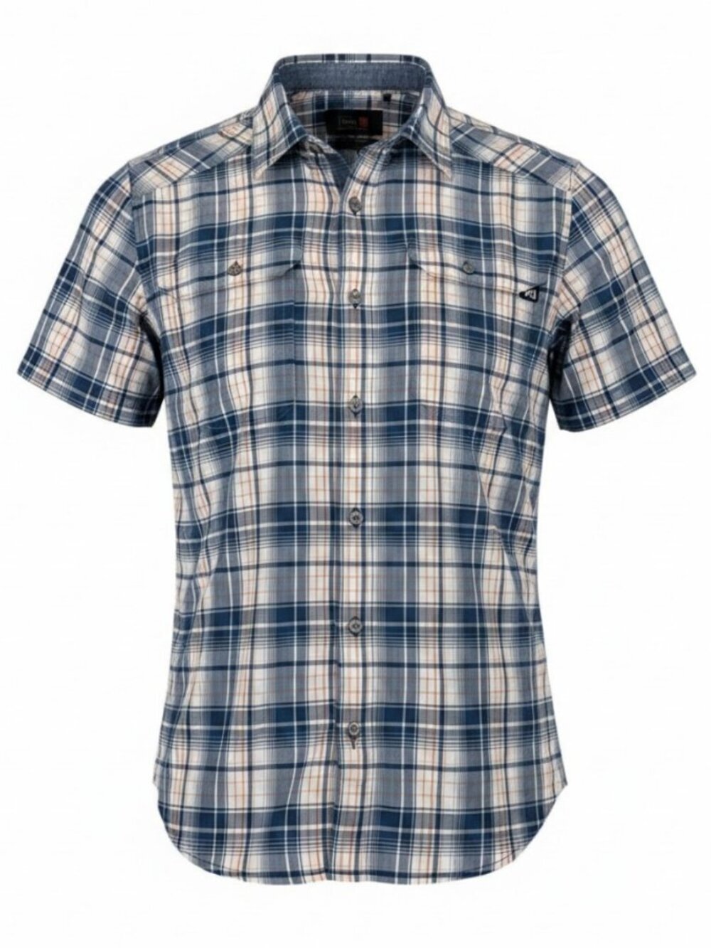 MILLET Blue Plaid Hiking Outdoor Button Shirt Drynamic size M